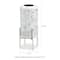 Glitzhome® 14.25" White Metal Cutout Leaves Pattern Solar Powered LED Outdoor Lanterns, 2ct.